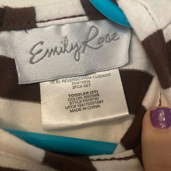 Emily Rose Boutique Pumpkin Top/Tunic, Size 2T Brown Orange Fall Thanksgiving - Picture 5 of 7